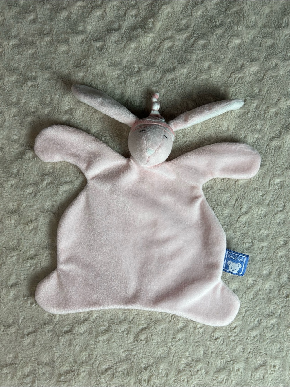 North American Bear Co Sleepyhead Bunny Cozy Pink Lovey Security Blanket Rabbit